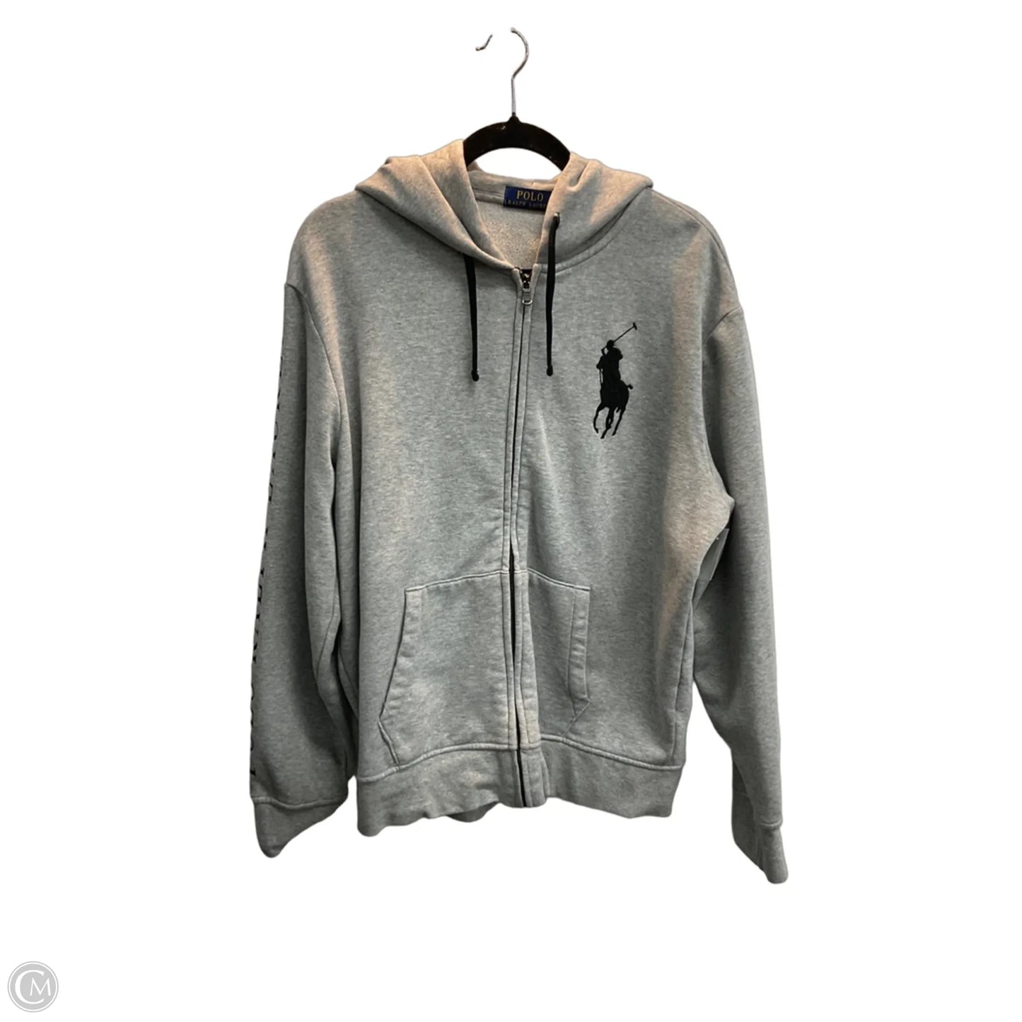 Athletic Jacket By Polo Ralph Lauren In Grey, Size: L