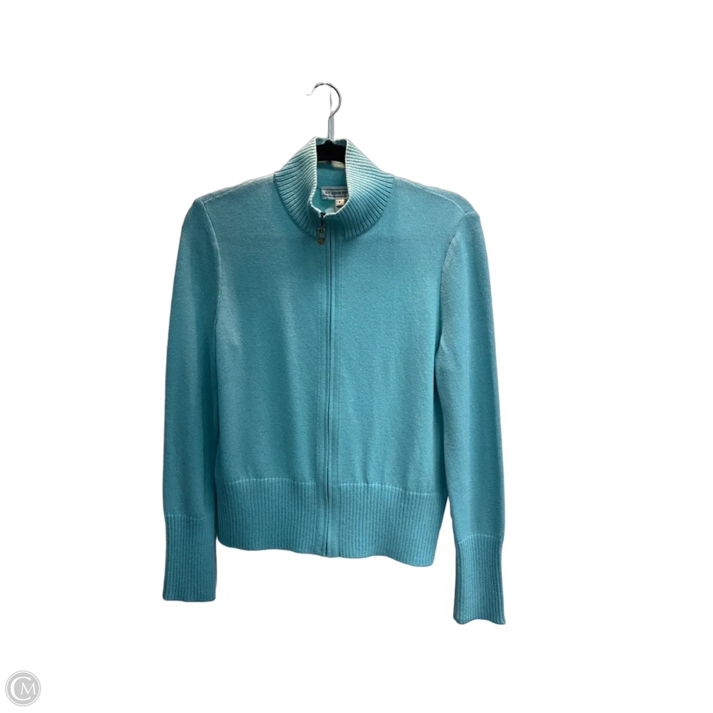 Sweater Designer By St. John In Aqua, Size: Sp