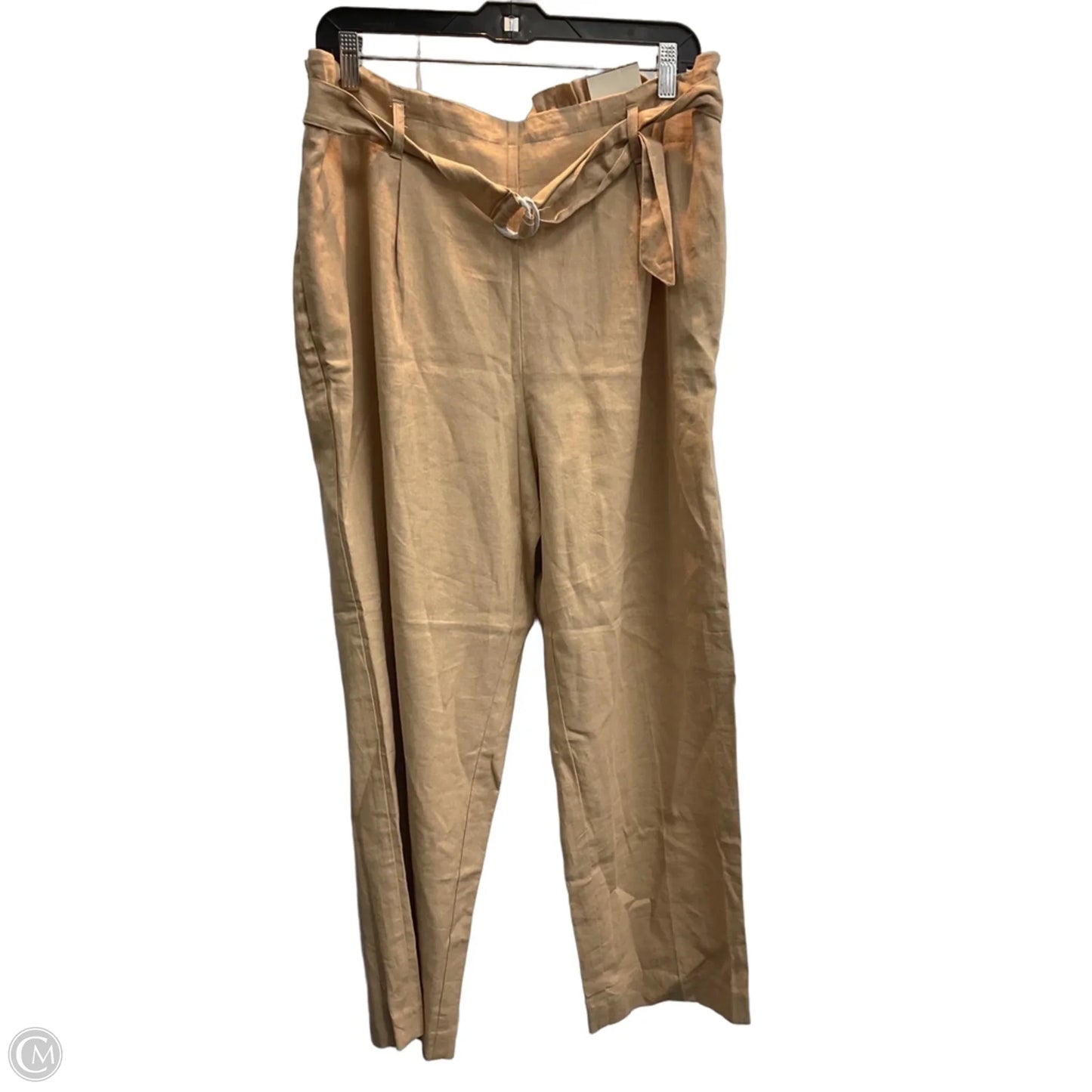 Pants Linen By Anne Klein In Tan, Size: L