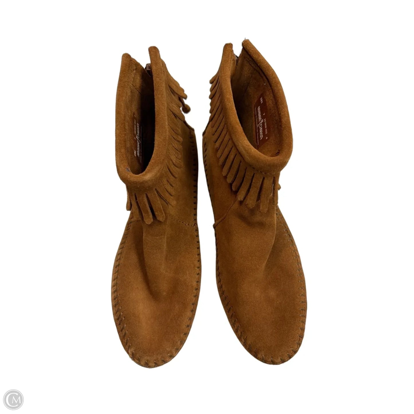 Boots Ankle Flats By Minnetonka In Tan, Size: 7