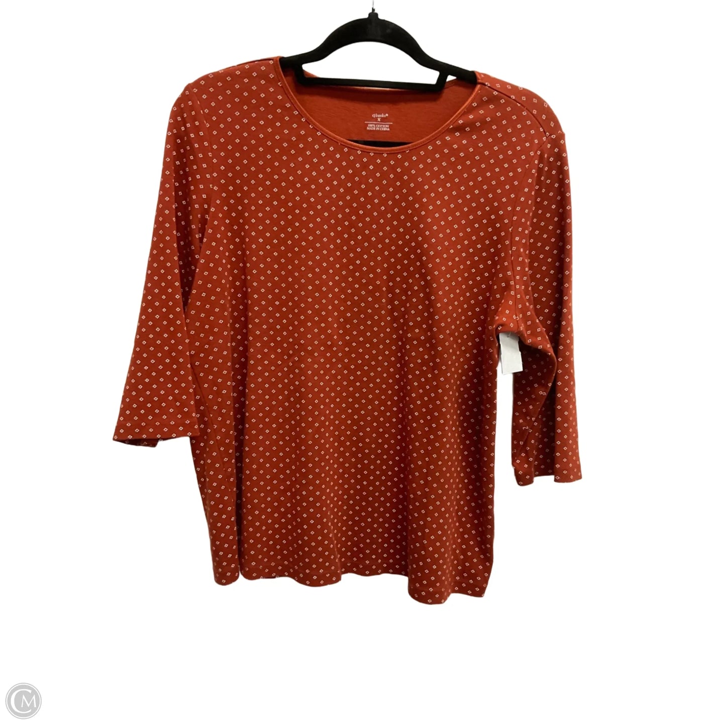 Top 3/4 Sleeve By Christopher And Banks In Orange, Size: Xl
