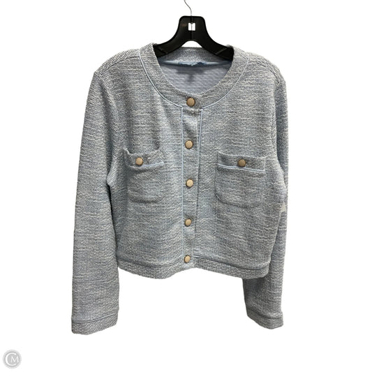 Blazer By Antonio Melani In Blue & Cream, Size: L