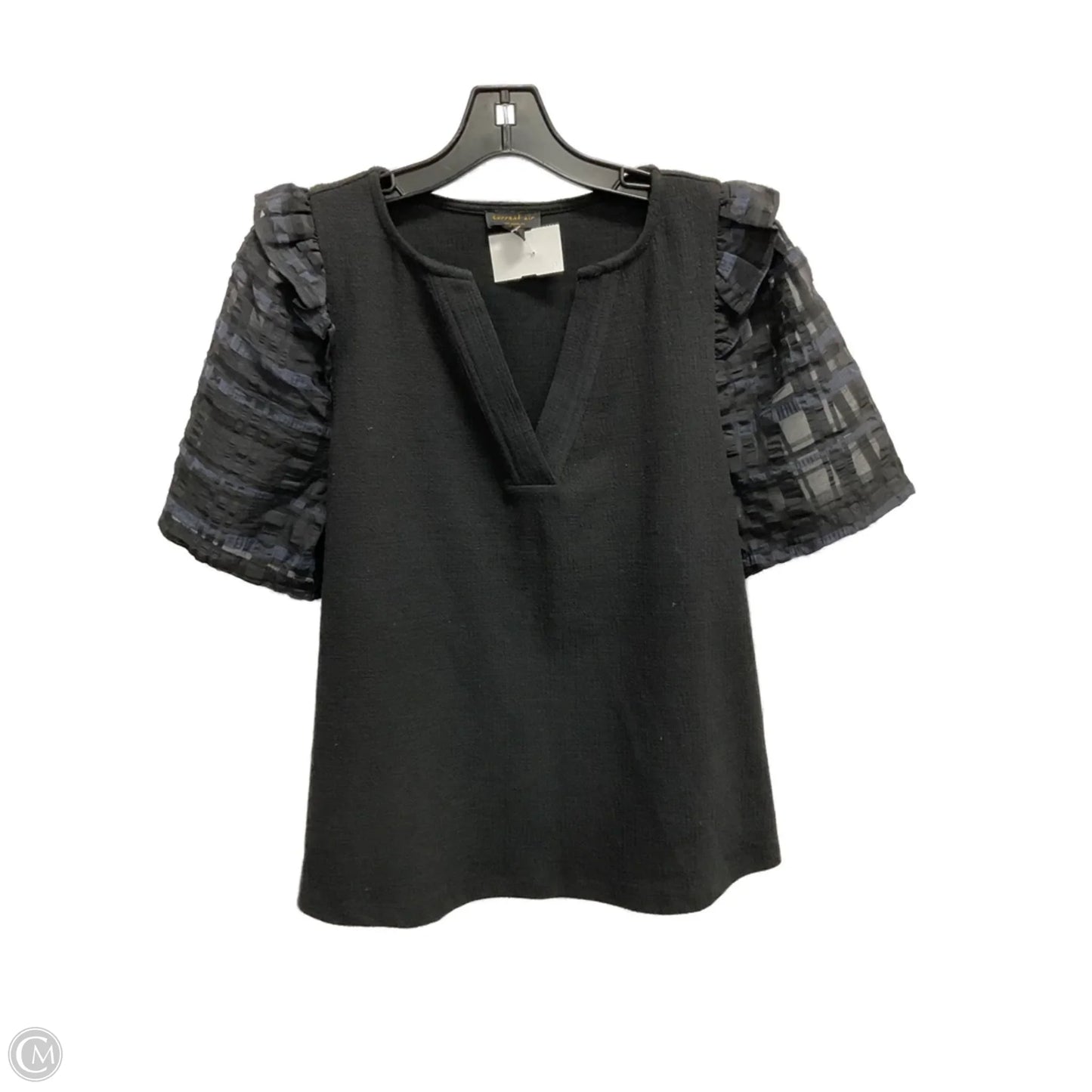 Top Short Sleeve By Current Air In Black, Size: M