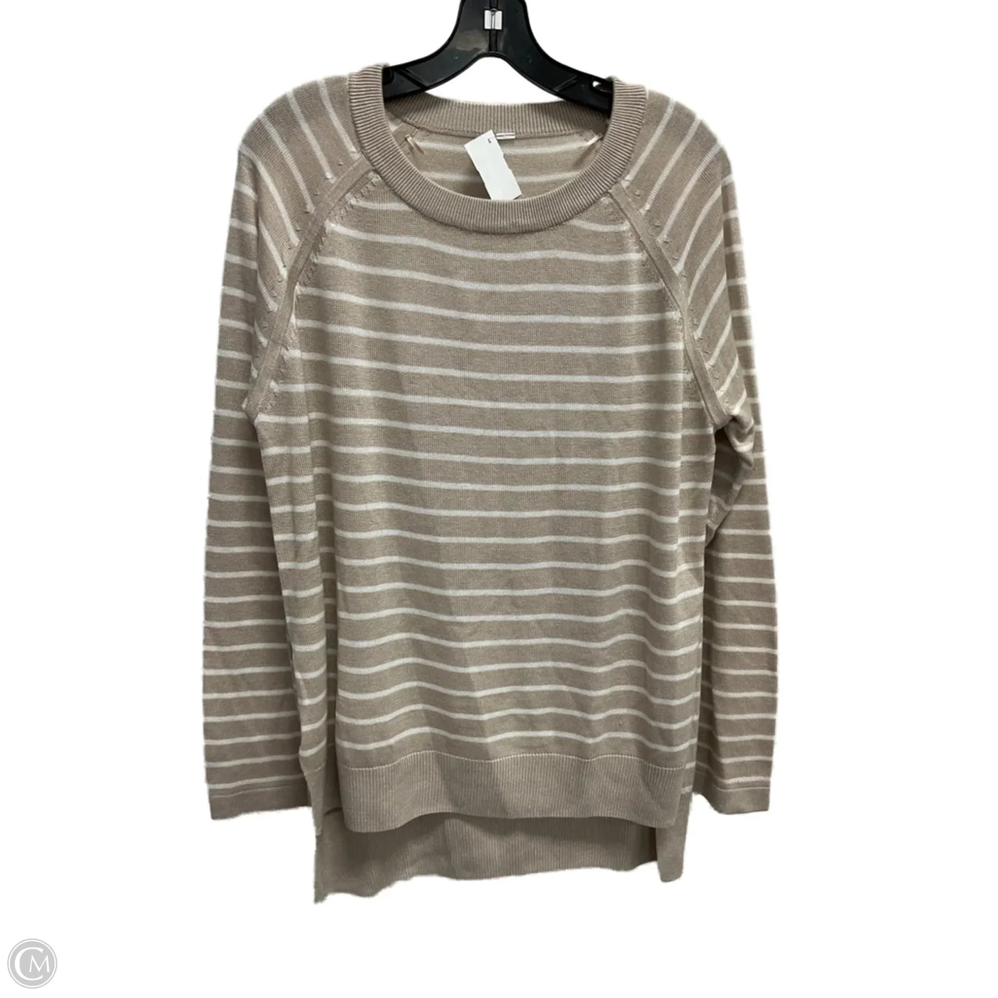 Sweater By Lululemon In Tan & White, Size: M