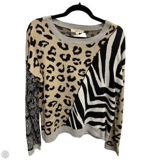 Sweater By Clothes Mentor In Animal Print, Size: L