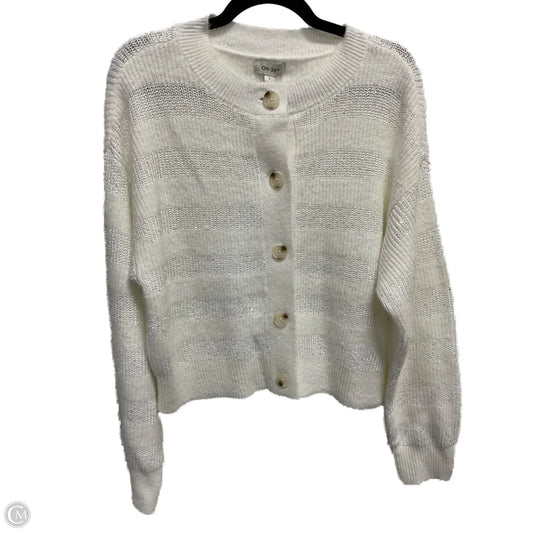Sweater Cardigan By On 34th In White, Size: L