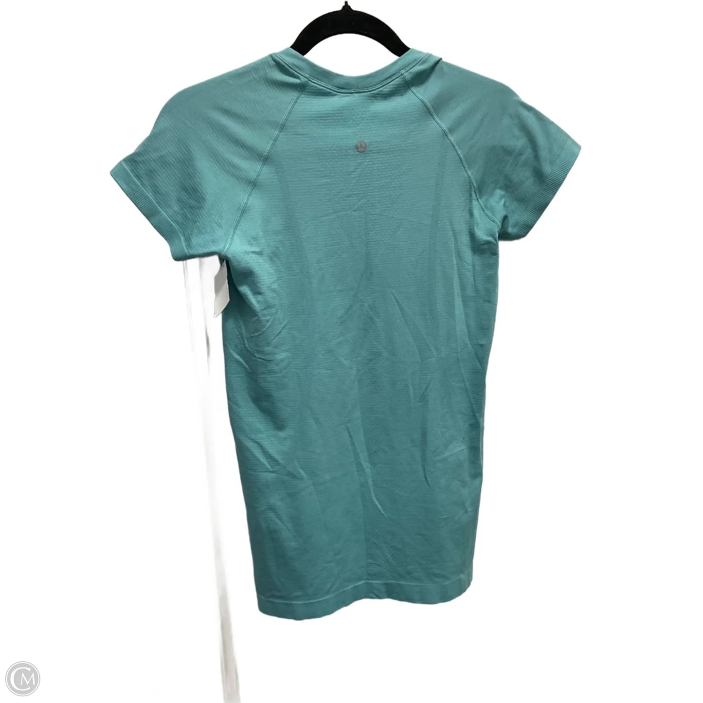 Athletic Top Short Sleeve By Lululemon In Aqua, Size: M