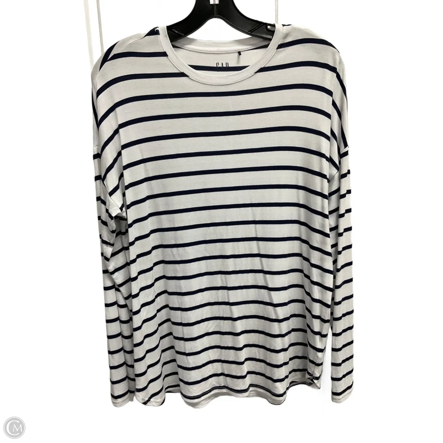 Top Long Sleeve By Gap In Striped Pattern, Size: S