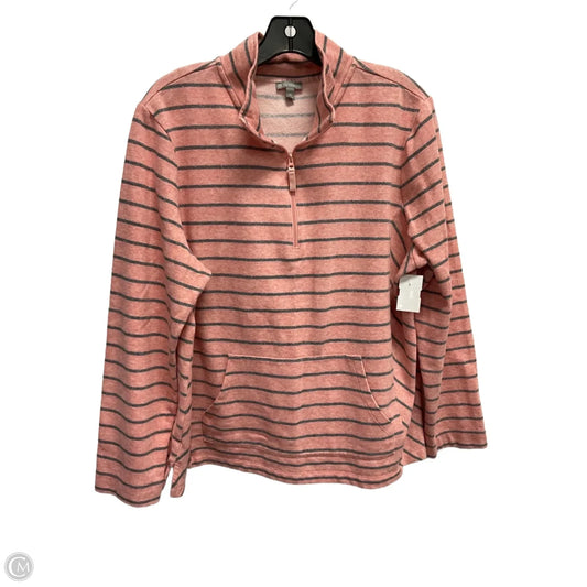 Athletic Top Long Sleeve Collar By Talbots In Peach, Size: Xl