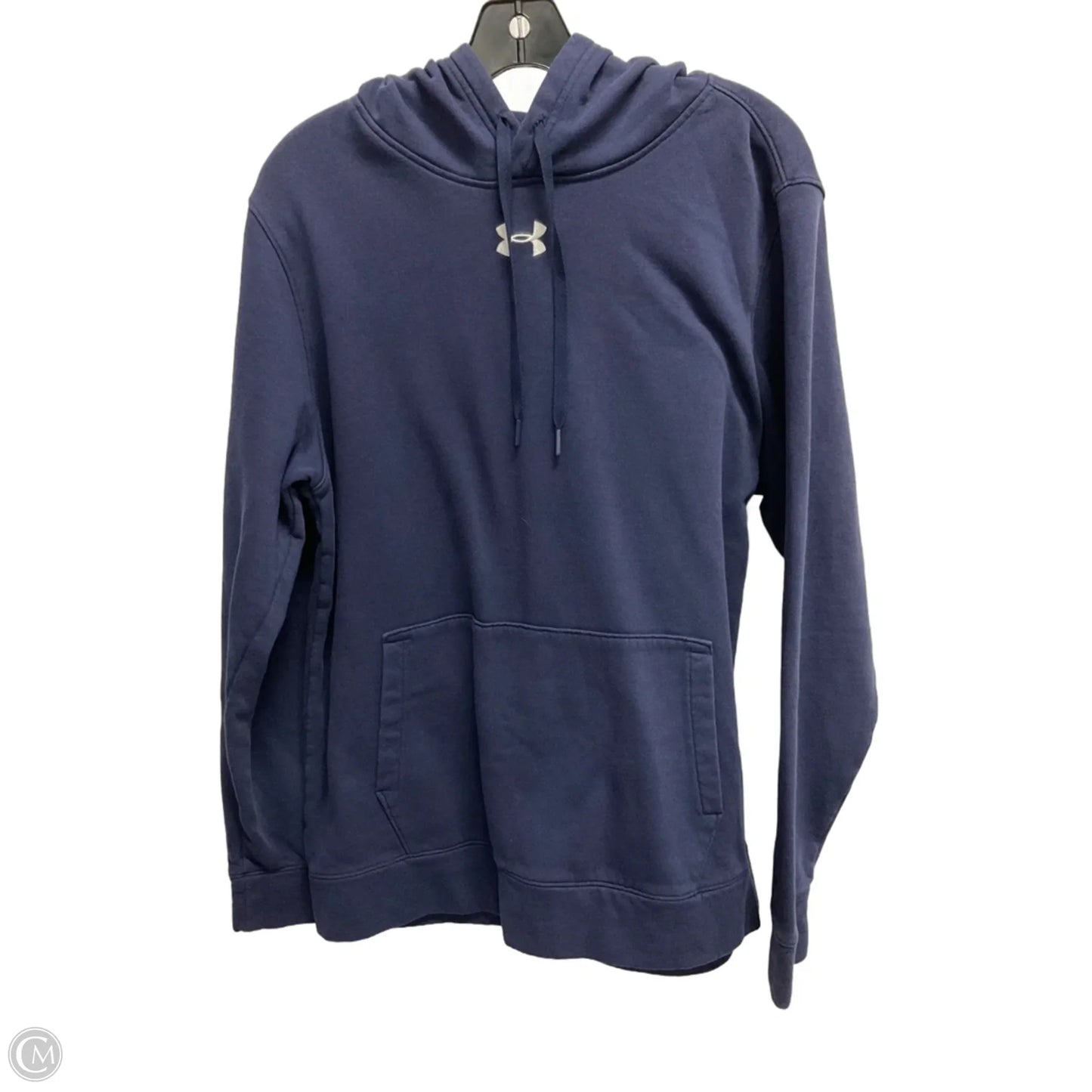 Sweatshirt Hoodie By Under Armour In Navy, Size: M