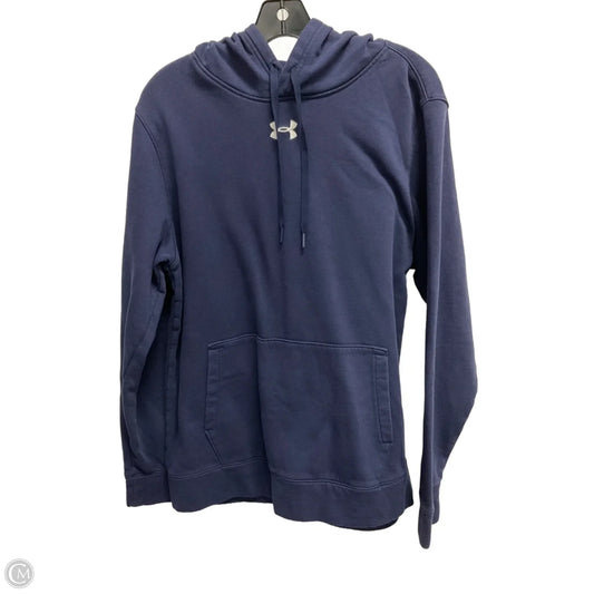 Sweatshirt Hoodie By Under Armour In Navy, Size: M