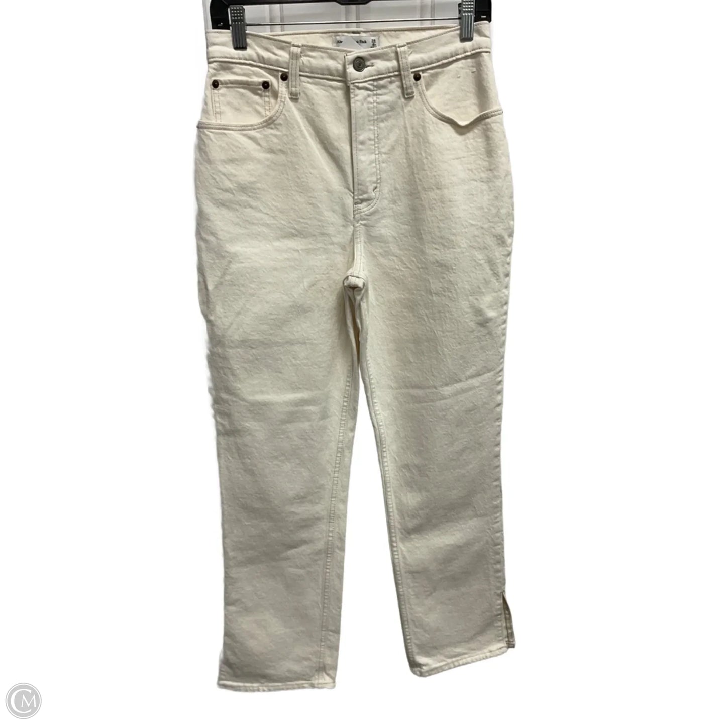 Jeans Boot Cut By Abercrombie And Fitch In Beige, Size: 28