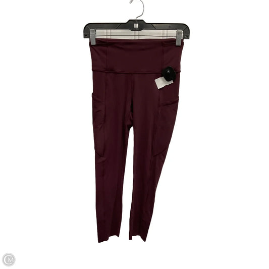 Athletic Leggings By Lululemon In Maroon, Size: 4