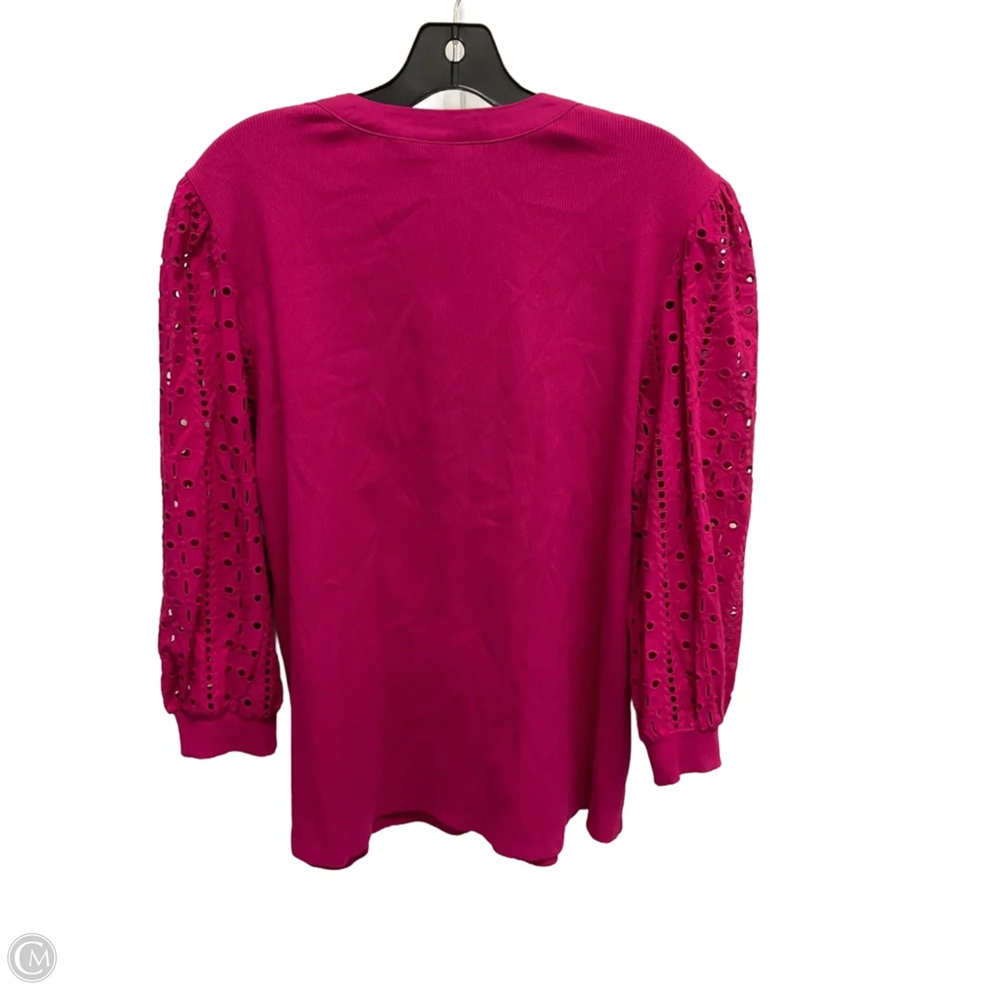 Top 3/4 Sleeve By Chicos In Pink, Size: Xxl