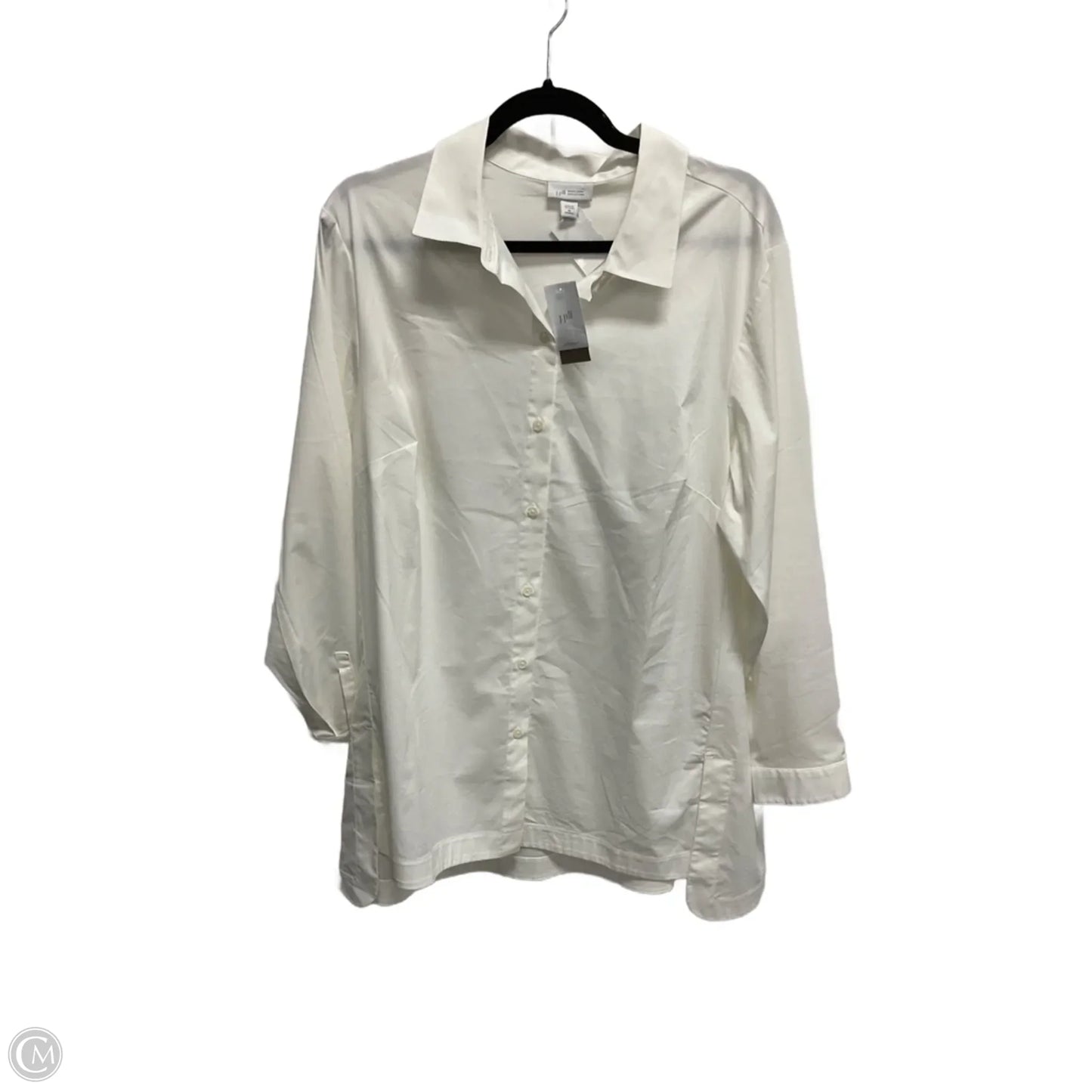Blouse Long Sleeve By J. Jill In White, Size: 2x