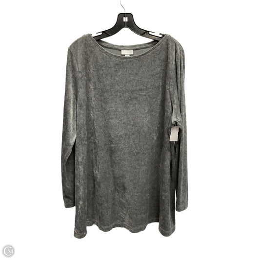 Top Long Sleeve By J. Jill In Grey, Size: Xl