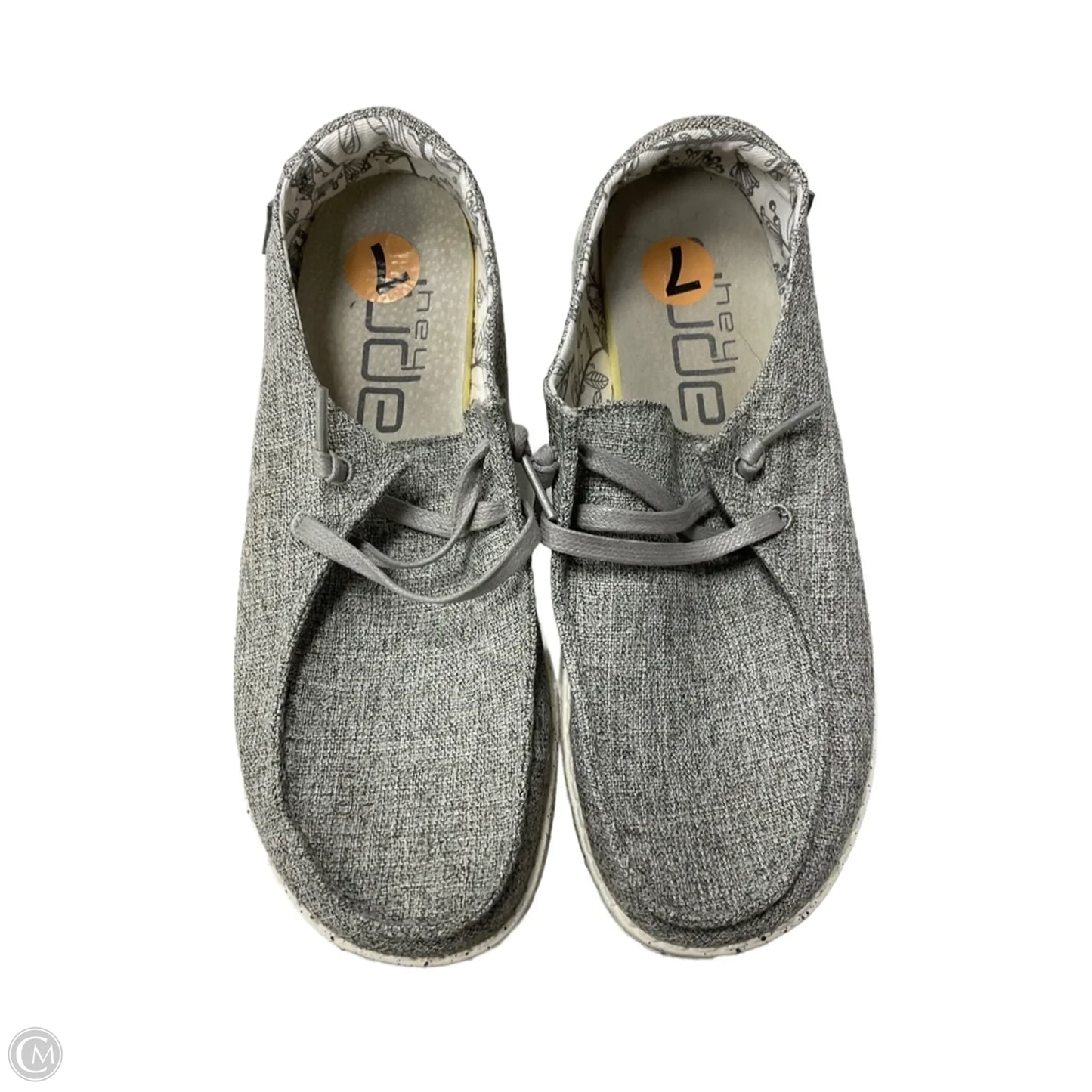 Shoes Flats By Hey Dude In Grey, Size: 7