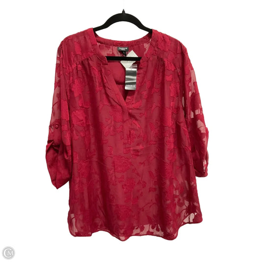 Top Long Sleeve By Torrid In Red, Size: Xxl