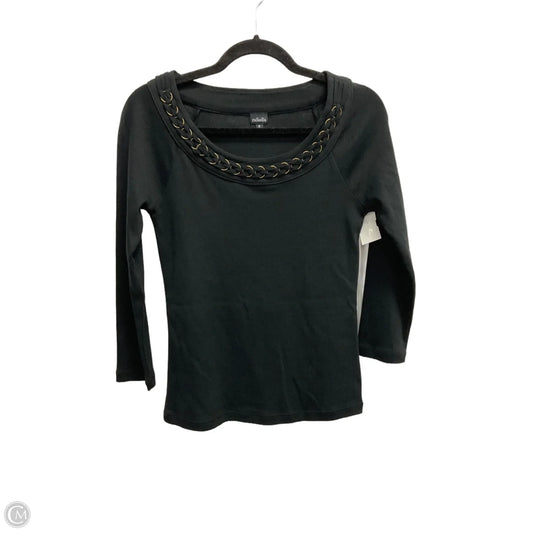 Top Long Sleeve By Rafaella In Black, Size: S