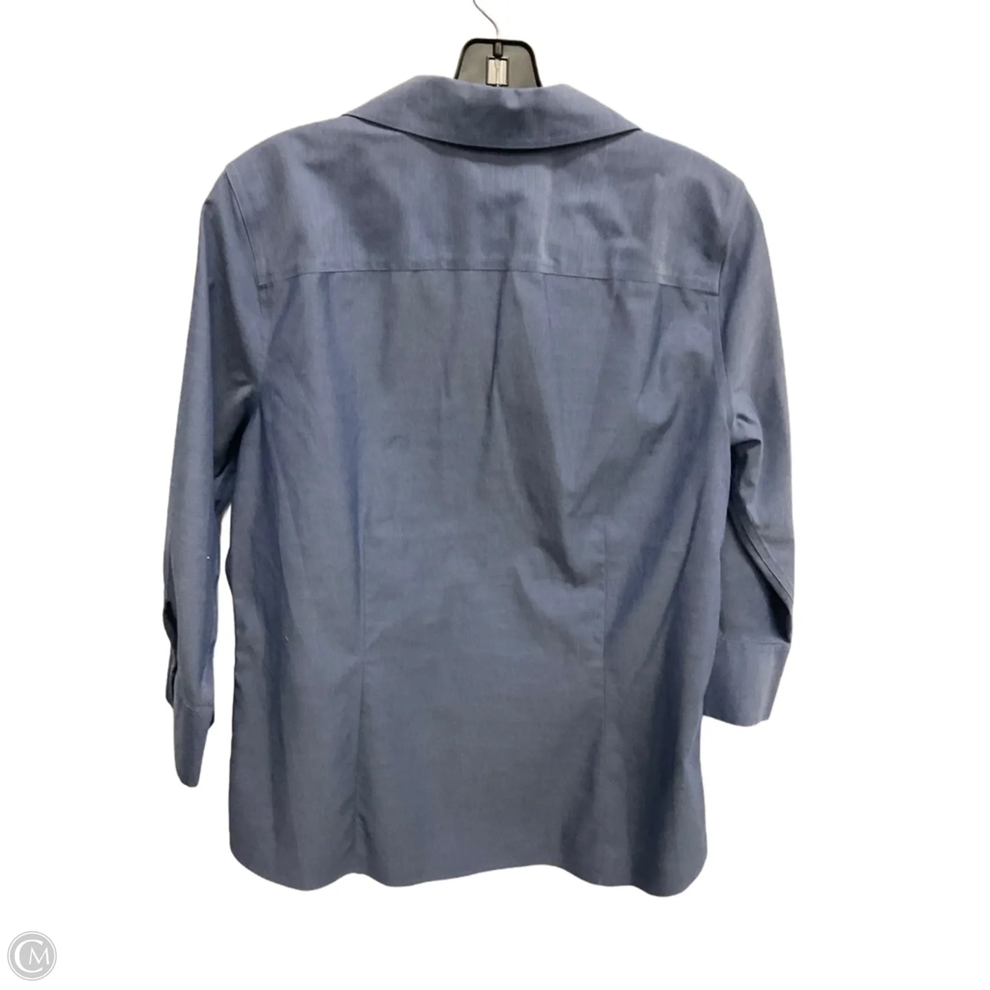 Blouse 3/4 Sleeve By Eddie Bauer In Blue, Size: M