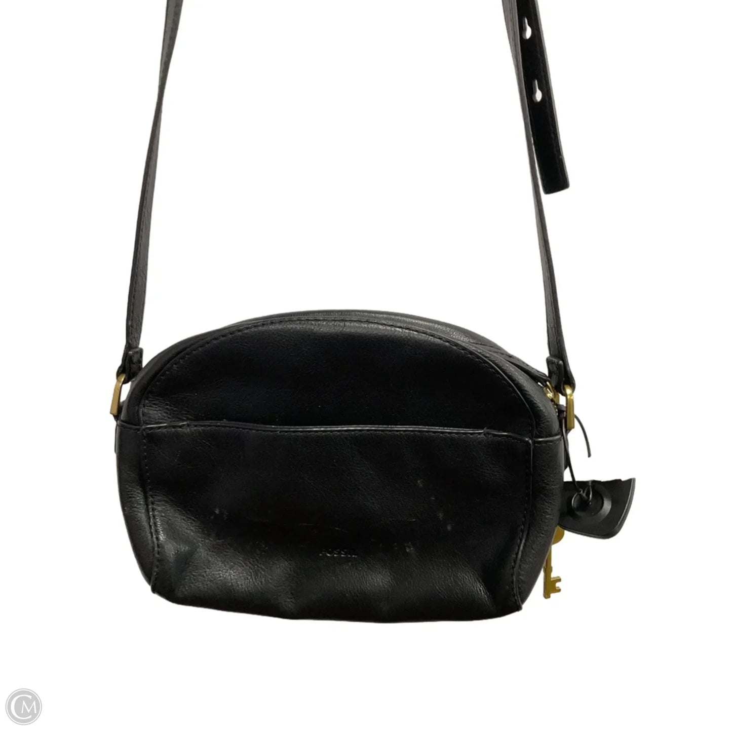 Handbag Leather By Fossil, Size: Small