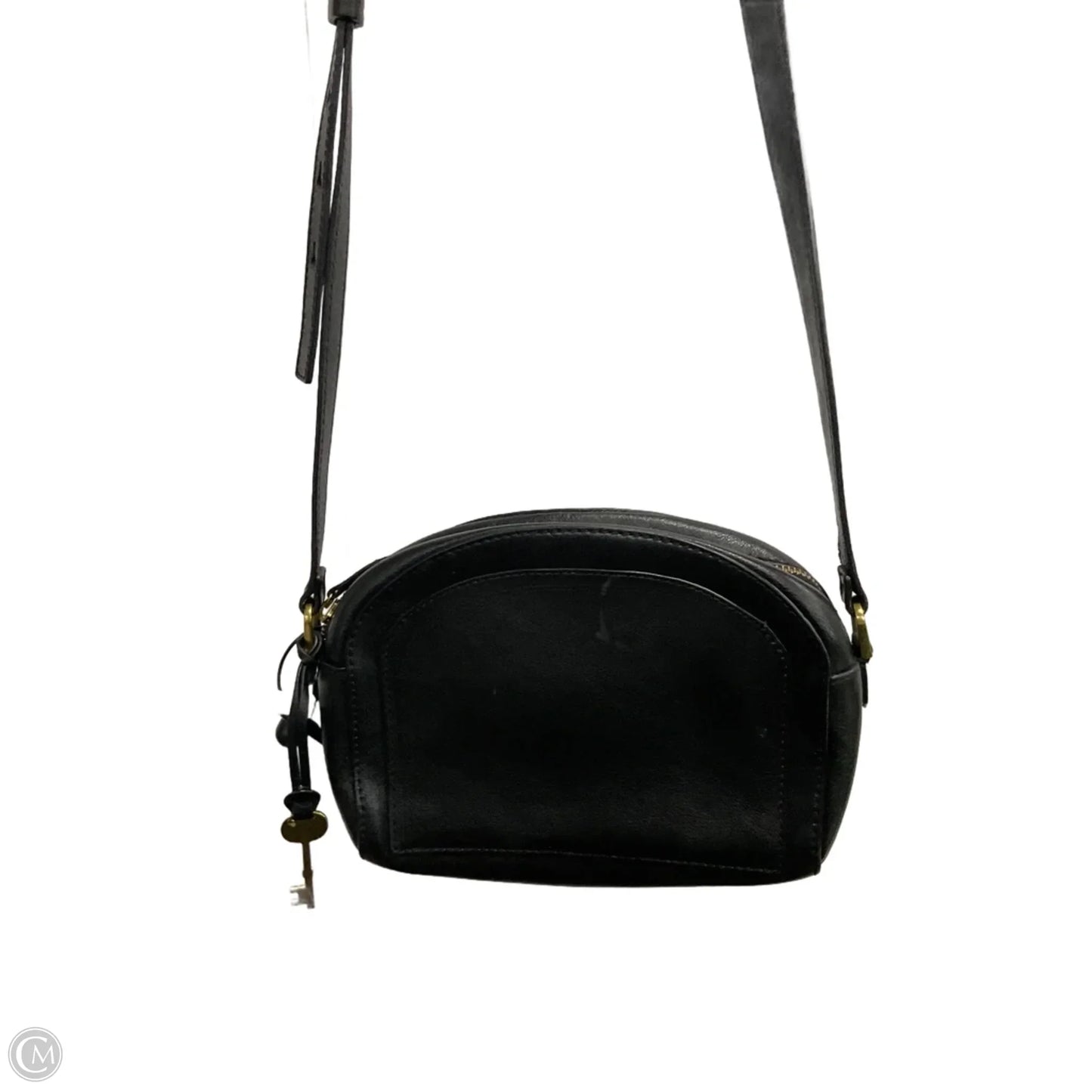 Handbag Leather By Fossil, Size: Small