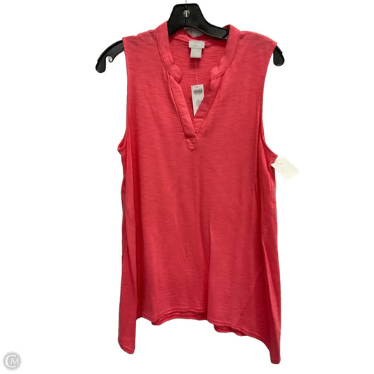 Top Sleeveless By Chicos In Peach, Size: M