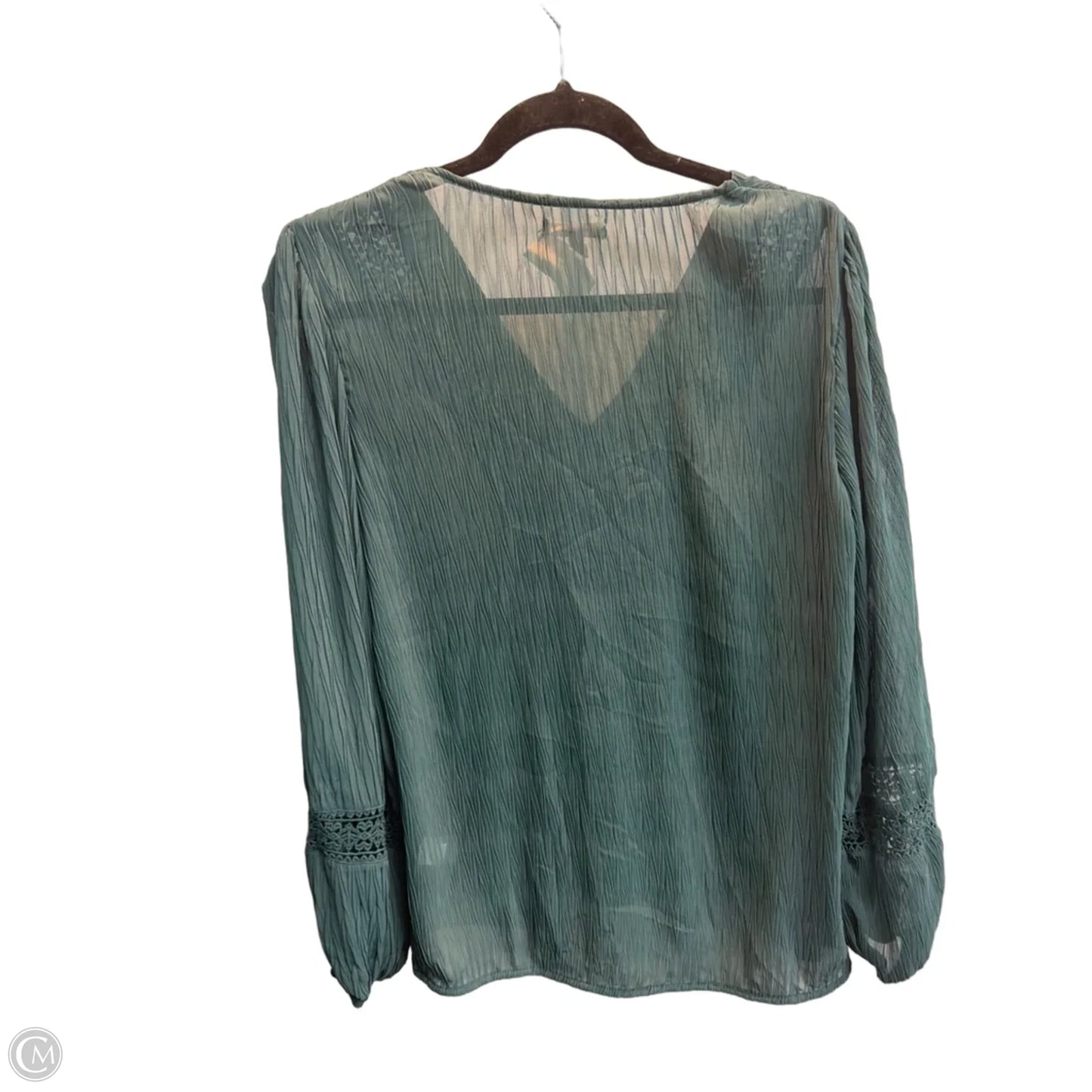 Blouse Long Sleeve By Maurices In Green, Size: S