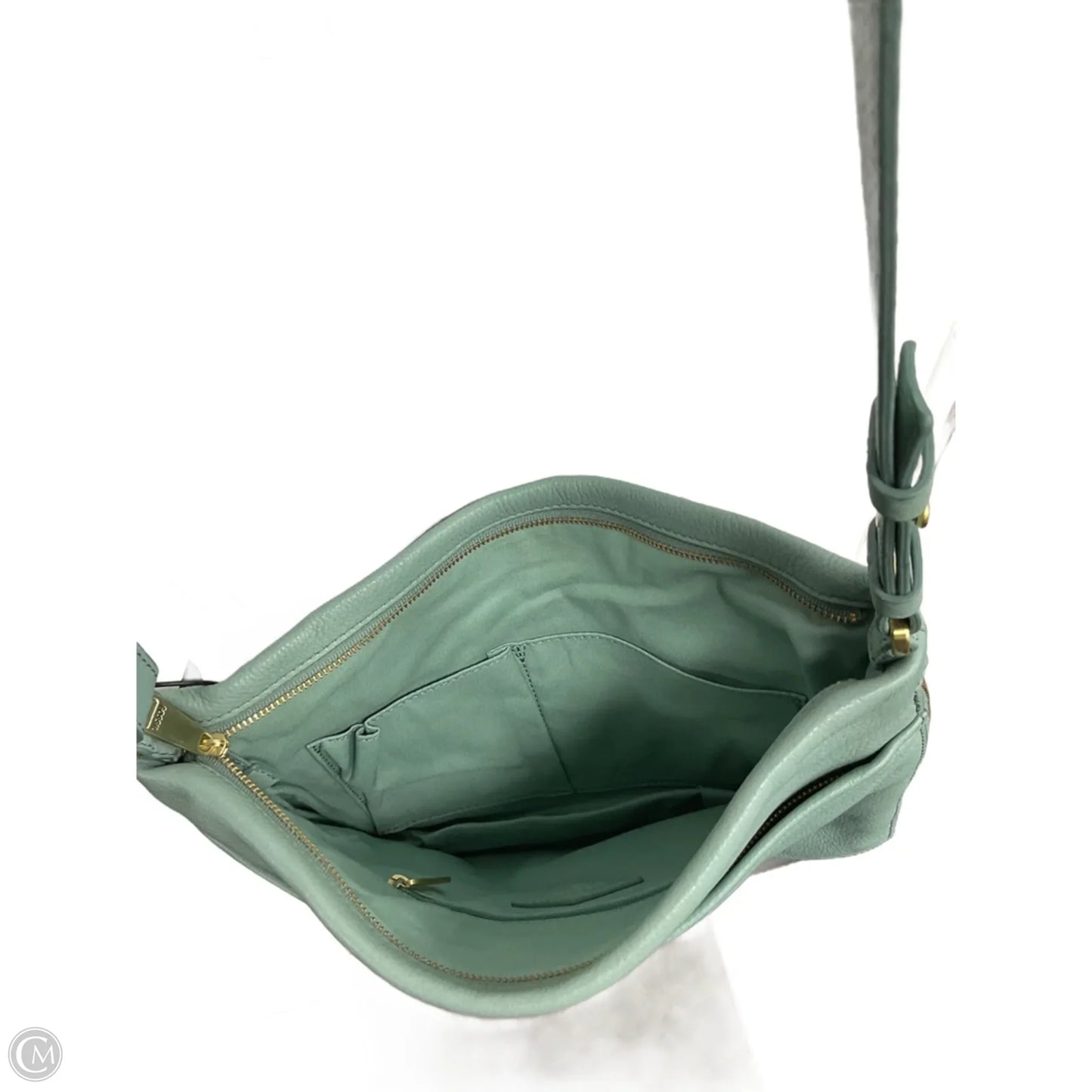 Handbag Leather By Fossil, Size: Medium