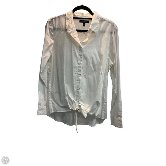 Top Long Sleeve By Banana Republic In White, Size: L