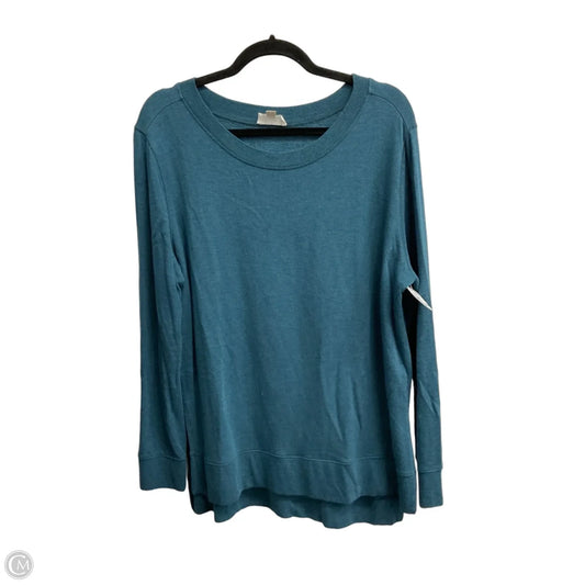 Top Long Sleeve By Loft In Aqua, Size: M