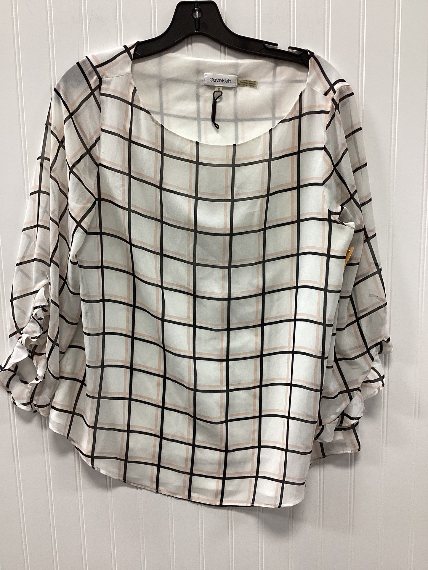 Top Ls By Calvin Klein In White, Size:M