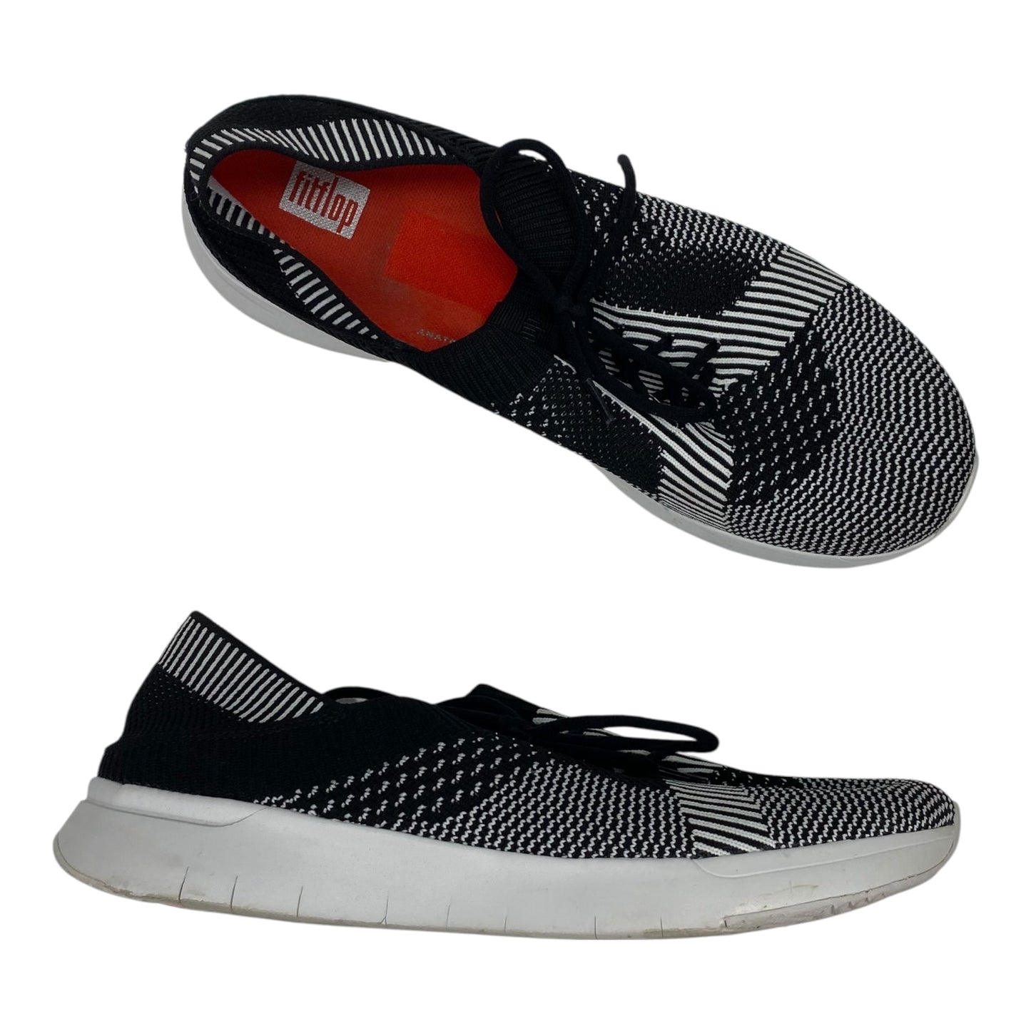 Shoes Sneakers By Fitflop In Black & White, Size:8