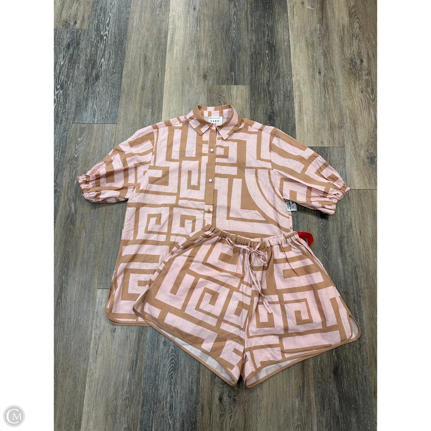 Shorts Set By Sabo In Orange & Pink, Size: Xxs