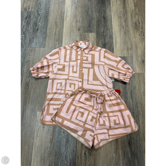 Shorts Set By Sabo In Orange & Pink, Size: Xxs