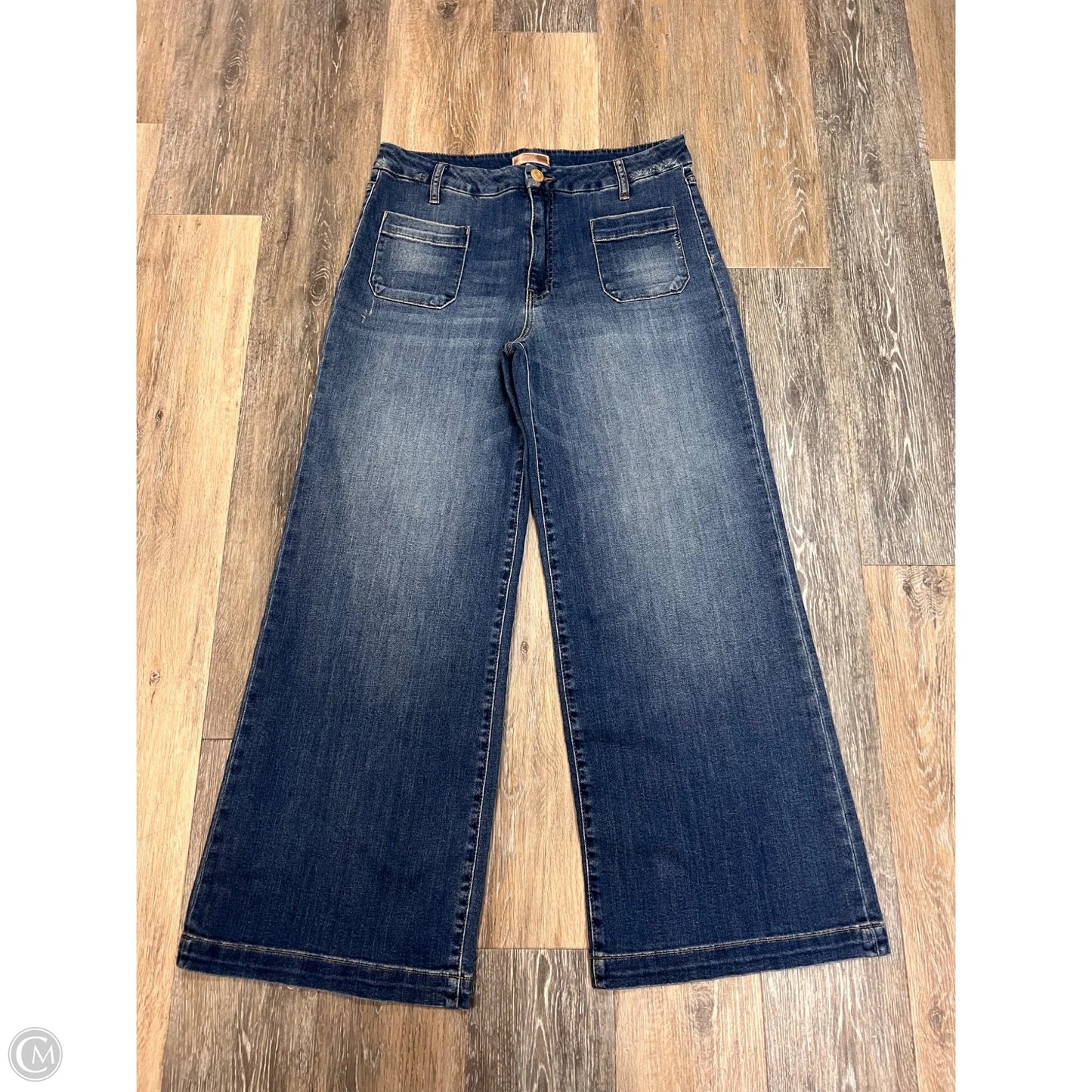 Jeans Wide Leg By Kut In Blue Denim, Size: 12