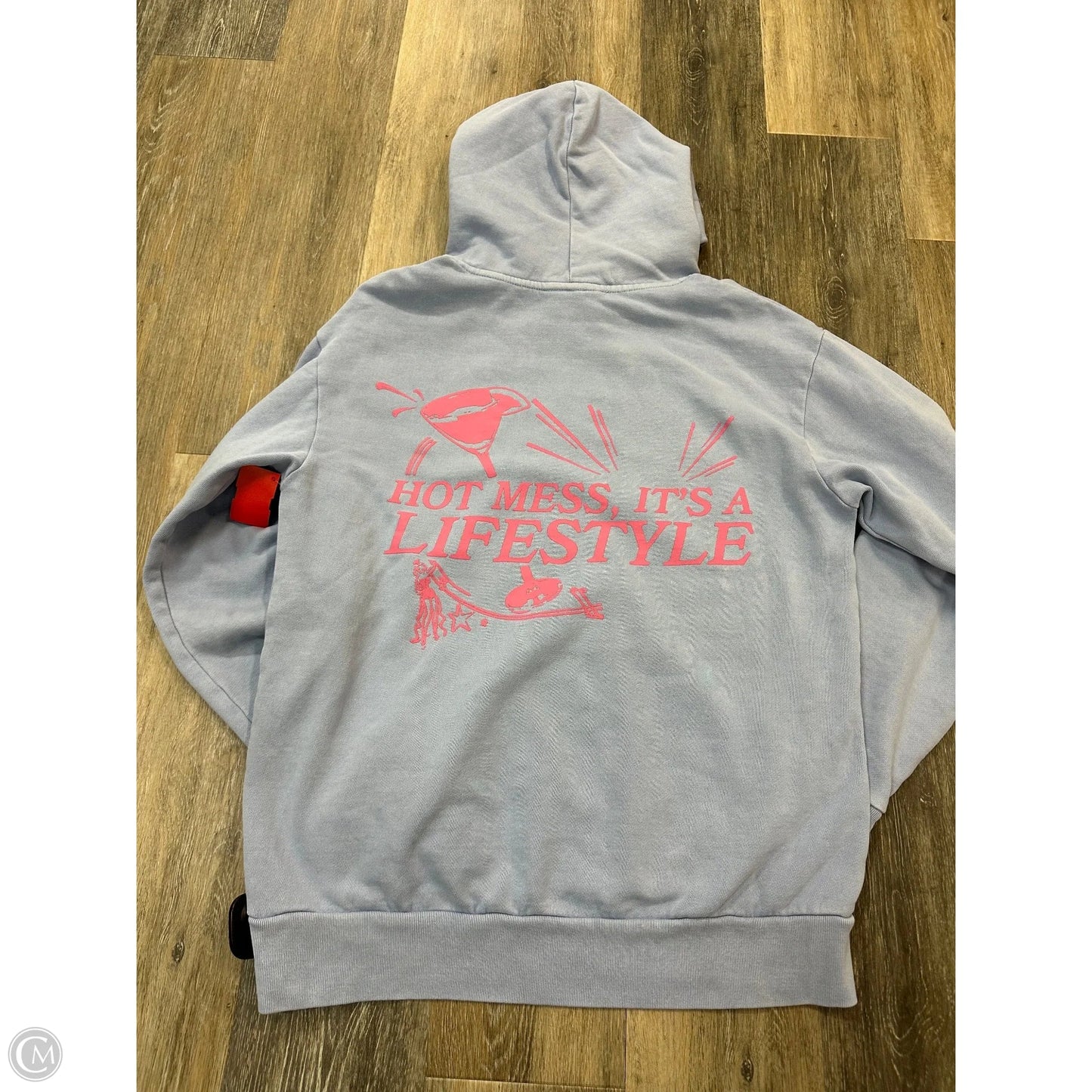 Athletic Sweatshirt Hoodie By Hot Mess In Blue, Size: M