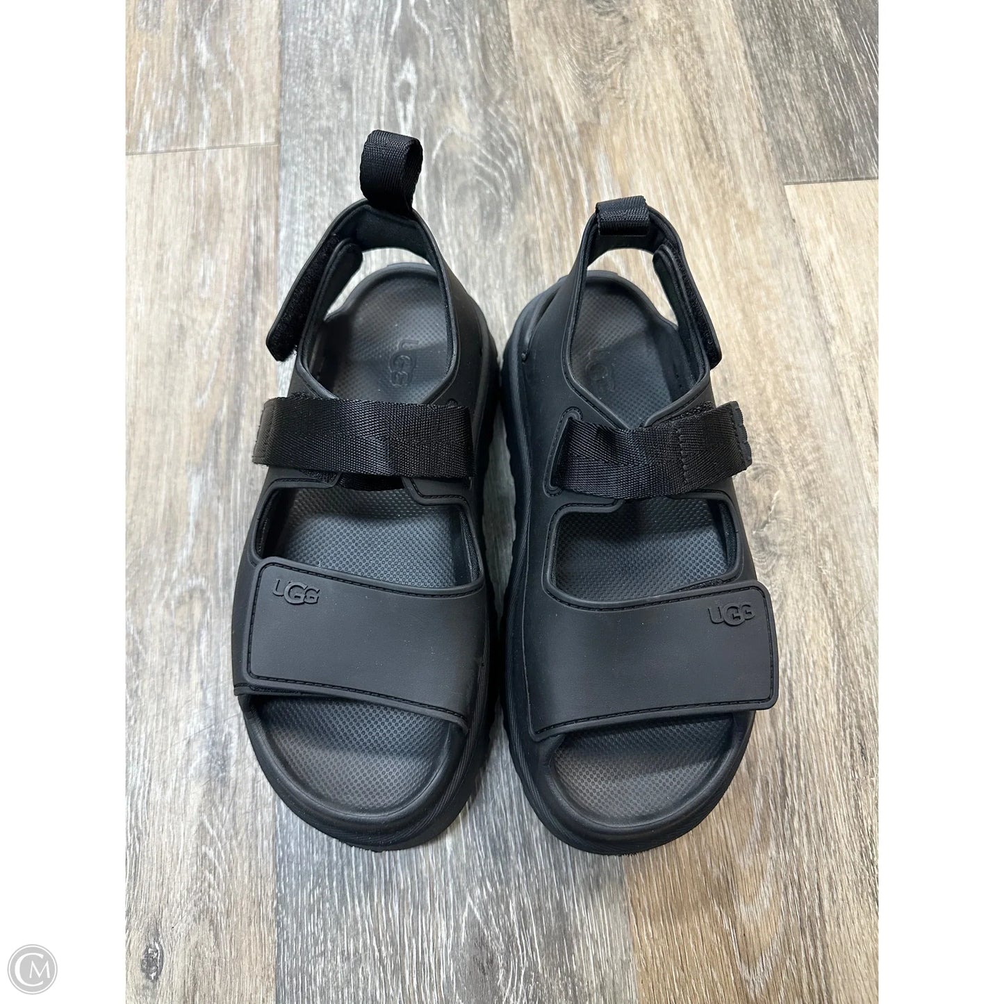 Sandals Designer By Ugg In Black, Size: 7