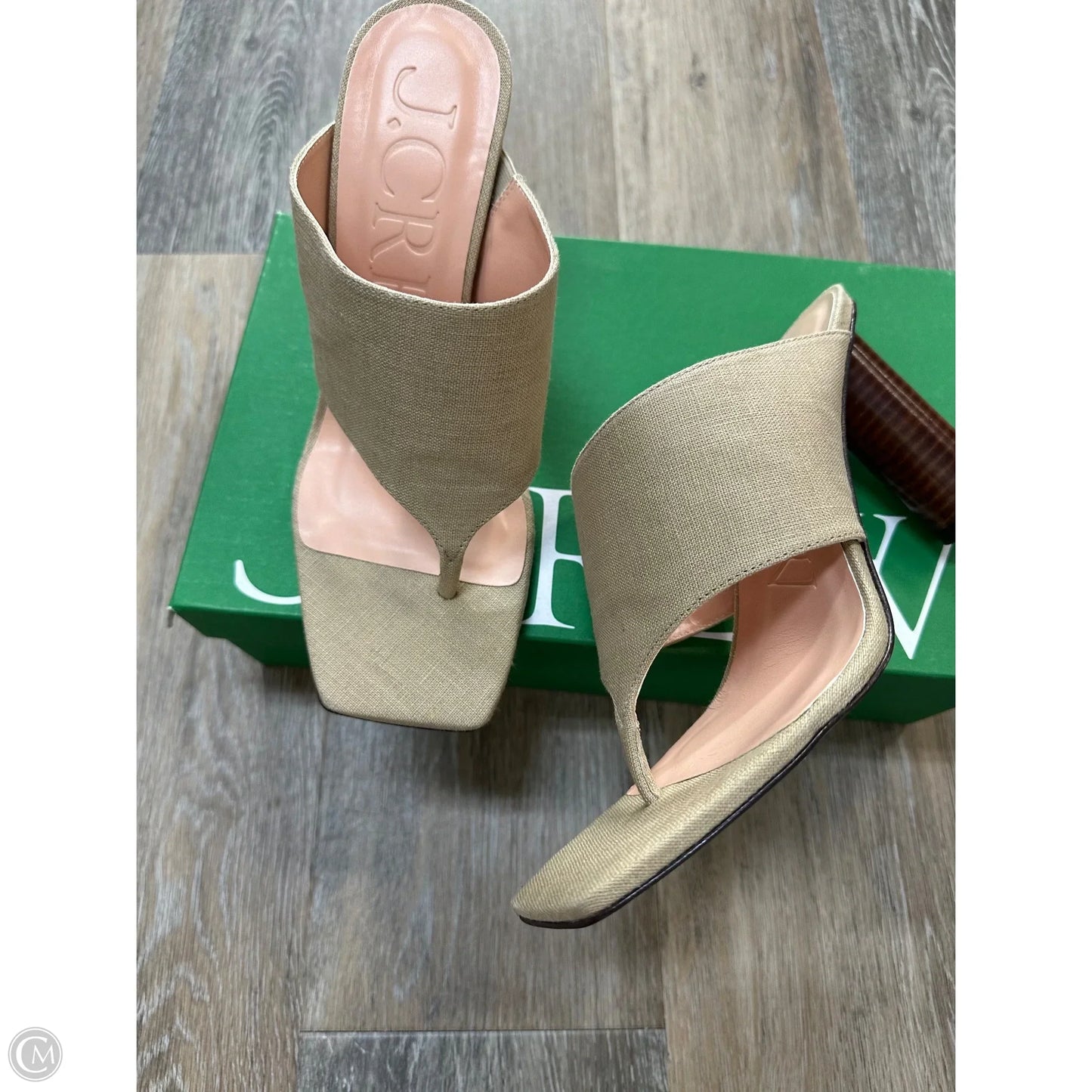 Sandals Heels Block By J. Crew In Tan, Size: 8.5