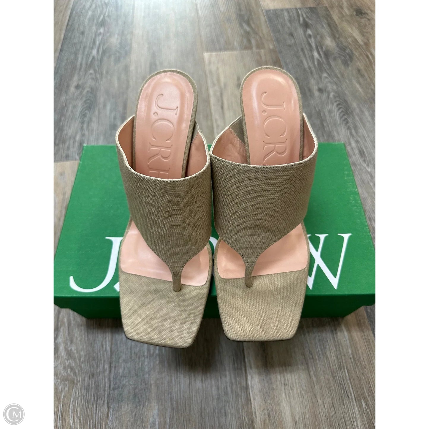 Sandals Heels Block By J. Crew In Tan, Size: 8.5