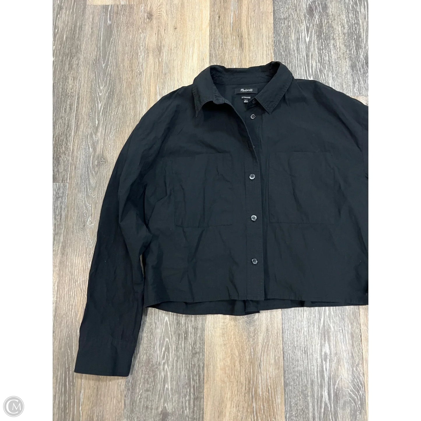 Blouse Long Sleeve By Madewell In Black, Size: S