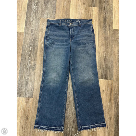 Jeans Wide Leg By J. Crew In Blue Denim, Size: 12