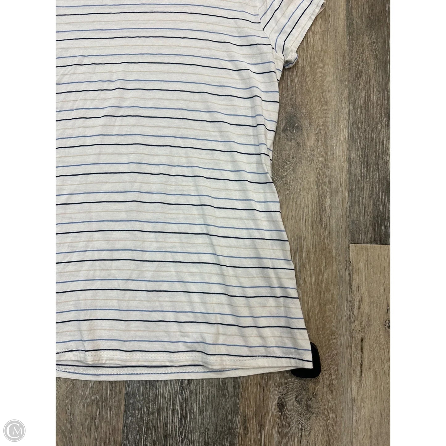 Top Short Sleeve By Vince In Striped Pattern, Size: M
