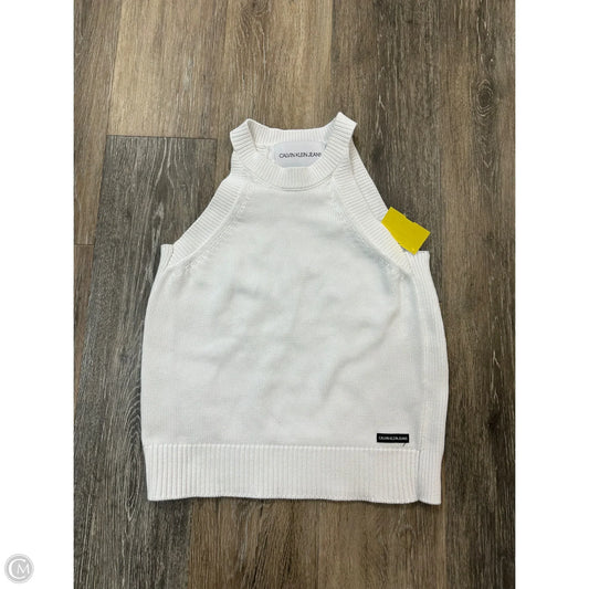 Top Sleeveless By Calvin Klein In White, Size: Xs