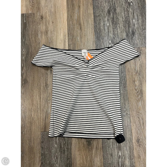 Top Short Sleeve By Maeve In Striped Pattern, Size: L
