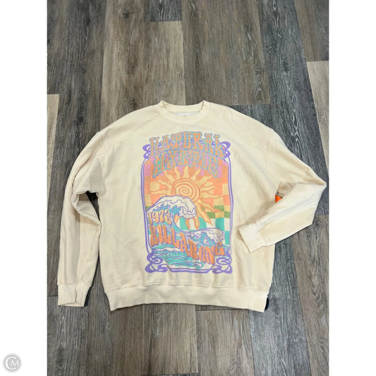 Sweatshirt Crewneck By Billabong In Cream, Size: Xs