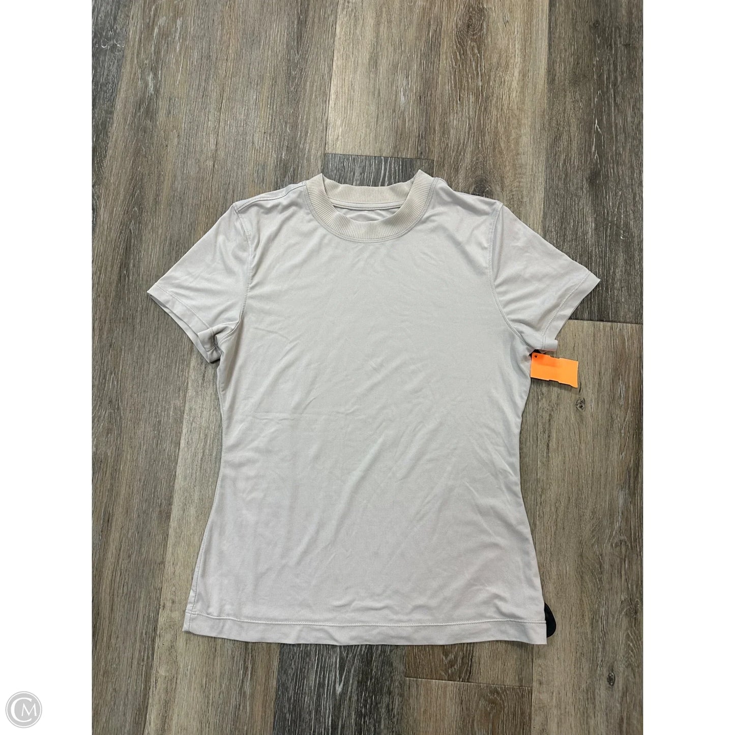 Athletic Top Short Sleeve By 7Diamonds In Tan, Size: M