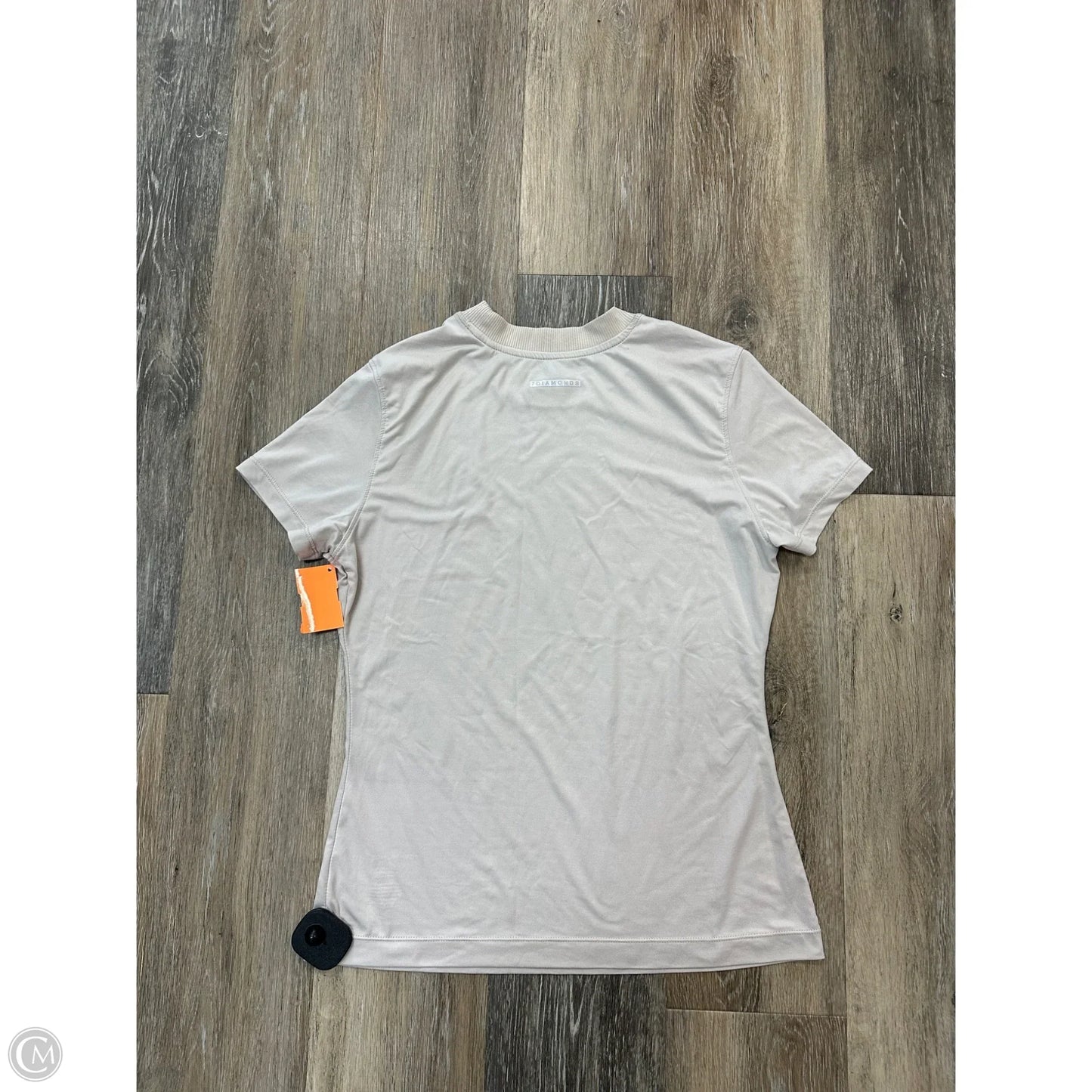 Athletic Top Short Sleeve By 7Diamonds In Tan, Size: M