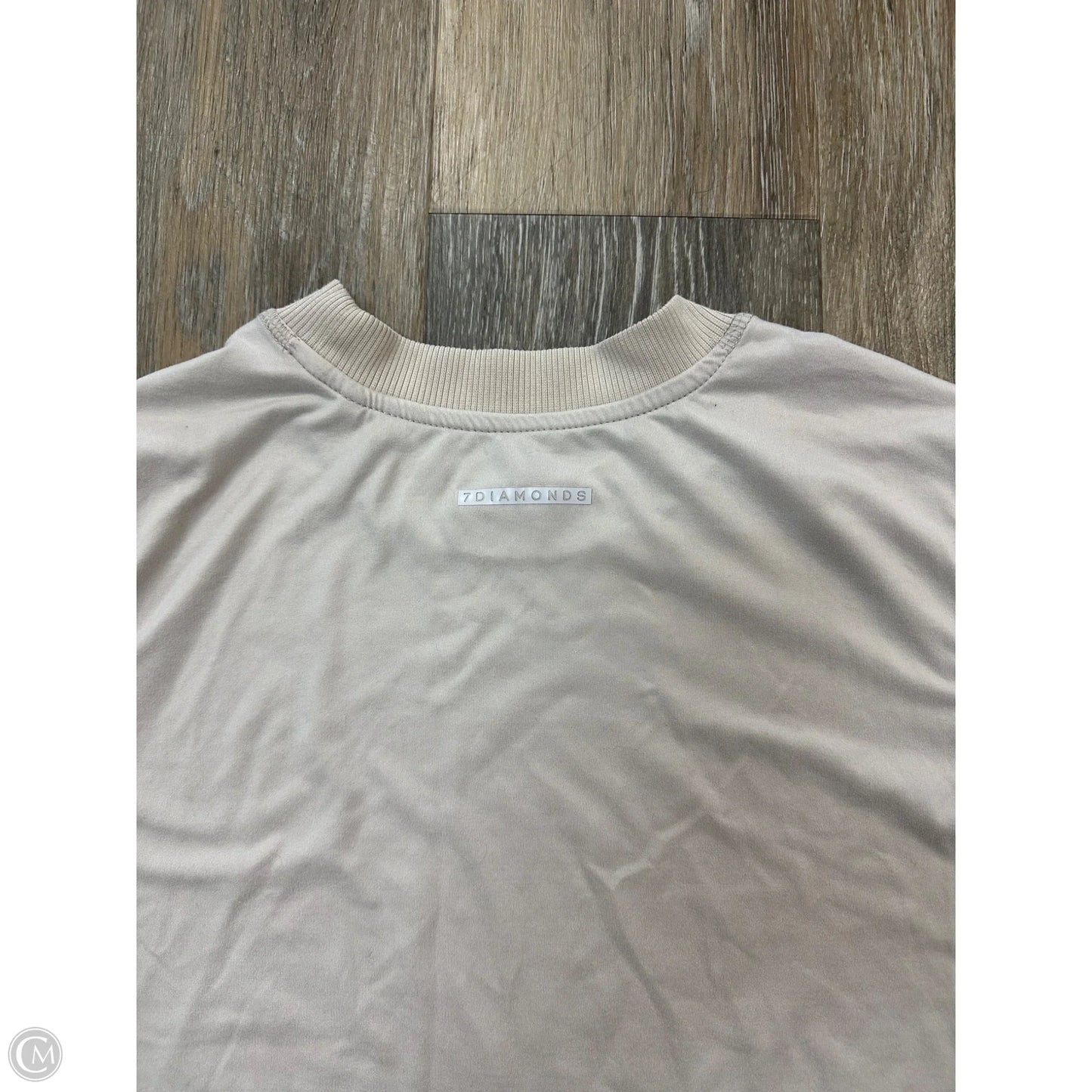 Athletic Top Short Sleeve By 7Diamonds In Tan, Size: M