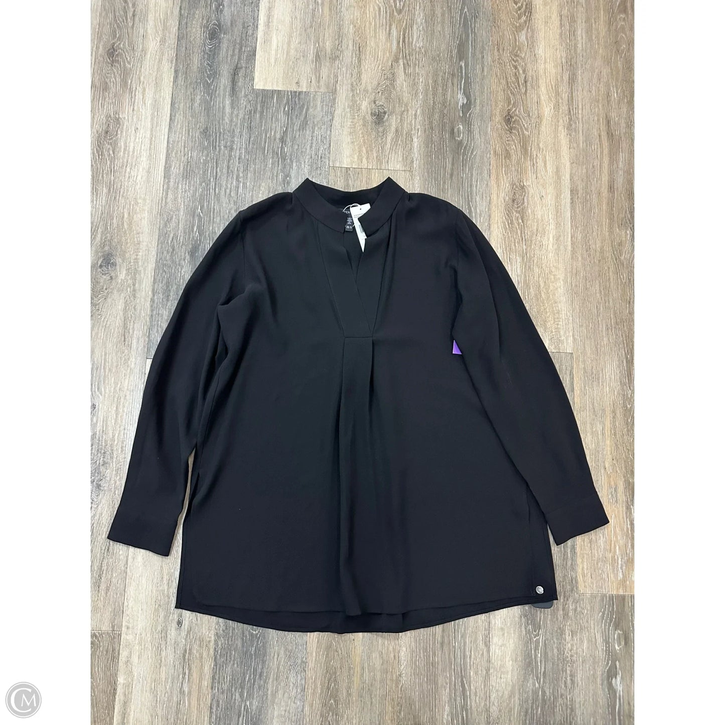 Blouse Long Sleeve By Eileen Fisher In Black, Size: Xs